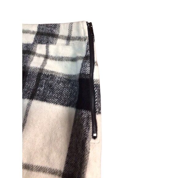 Lulus Mad for Plaid Black and White Flannel A-Line Mini Skirt Size XL - Picture 5 of 9